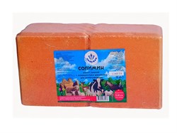 Брикет соляной с минеральными добавками "СОЛИМИН" для животноводства в индивидуальной упаковке - фото 4923