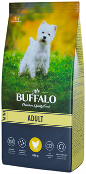 Сухой корм "Mr Buffalo" Adult Mini, с Курицей, 800 гр ( для собак мелких пород) - фото 5776