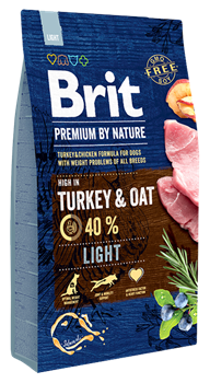 Сухой корм "Brit Premium by Nature" Light, 15 кг (для взрослых собак) - фото 5798
