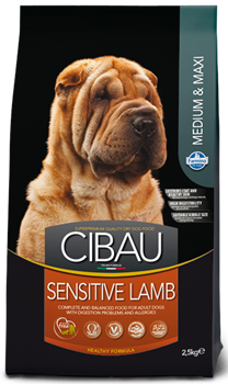 Сухой корм Farmina Cibau Sensitive, Medium & Maxi , Ягненок, 12 кг (для собак средних и крупных пород) - фото 5820