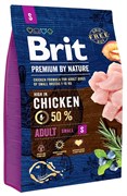 Сухой корм "Brit Premium by Nature" S, 3 кг (для взрослых собак мелких пород)