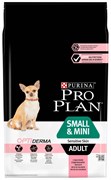 Сухой корм "PURINA Pro Plan" Adult Small&Mini Optiderma с Лососем и рисом д/собак мелких и карликовых пород с чувств. кожей