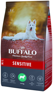 Сухой корм "Mr Buffalo" Adult M/L Sensetive, Ягненок, 14 кг ( для собак с чувст. пищевар.) - фото 5784