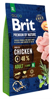 Сухой корм "Brit Premium by Nature" Adult XL (для взрослых собак очень крупных пород) - фото 5797