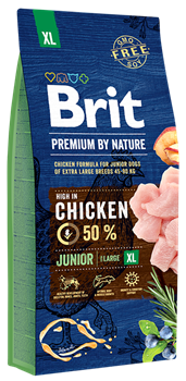 Сухой корм "Brit Premium by Nature" Junior XL (для щенков очень крупных пород) - фото 5806