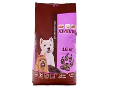 Сухой корм для собак «Дилли» для  взрослых собак мелких пород, 16 кг
