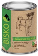 Консервированный корм "BISKO" (для собак с диетической индейкой 750 гр.)